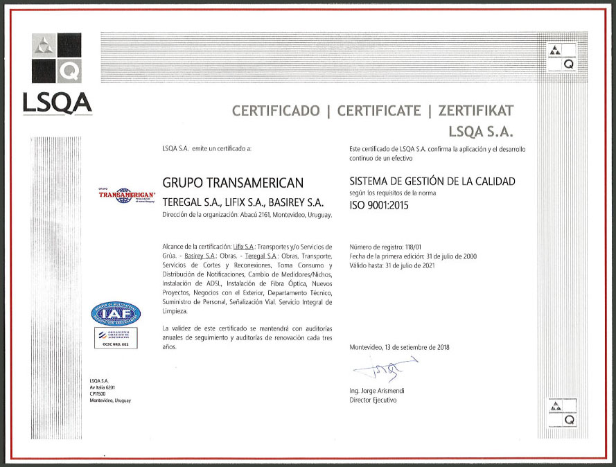 Certificado LSQA